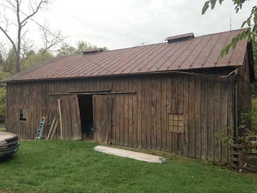 hay barn before restoration