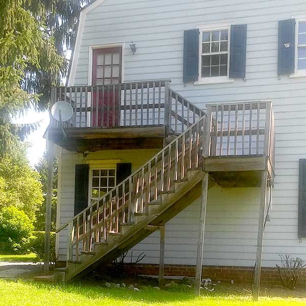 exterior wooden staircase