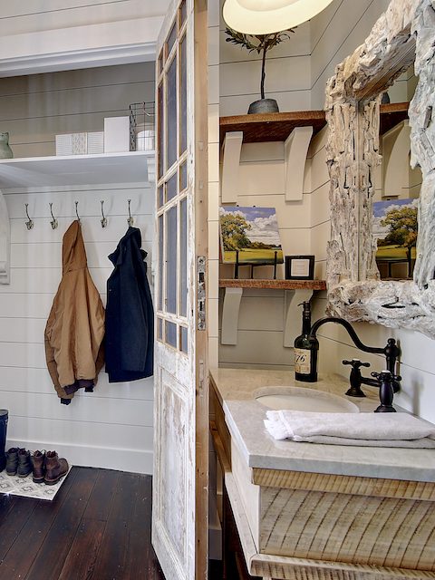 Closet and Powder Room after remodel